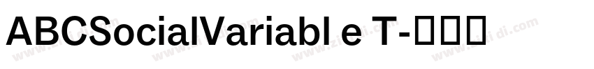 ABCSocialVariabl e T字体转换